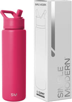 Simple Modern Water Bottle with Straw Lid | Vacuum Insulated Stainless Steel Metal Thermos | Reusable Leak Proof BPA-Free Flask for Sports Gym | Summit Collection | 30oz, Berry Twist