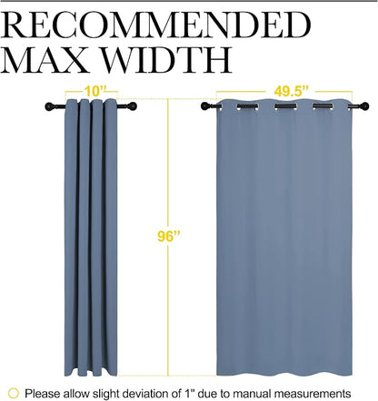 NICETOWN Stone Blue Room Darkening Curtain Panels 96" Length - Image 7