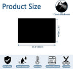 23.6"x15.7" Silicone Mats for Kitchen Counter, Non-Slip Heat Resistant Countertop Protector, Waterproof Silicone Craft Mat for Kitchen Island, Dark Gray