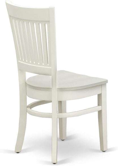 East West Furniture NDVA3-LWH-W 3 Piece Modern Dining Table Set Contains a - Image 11