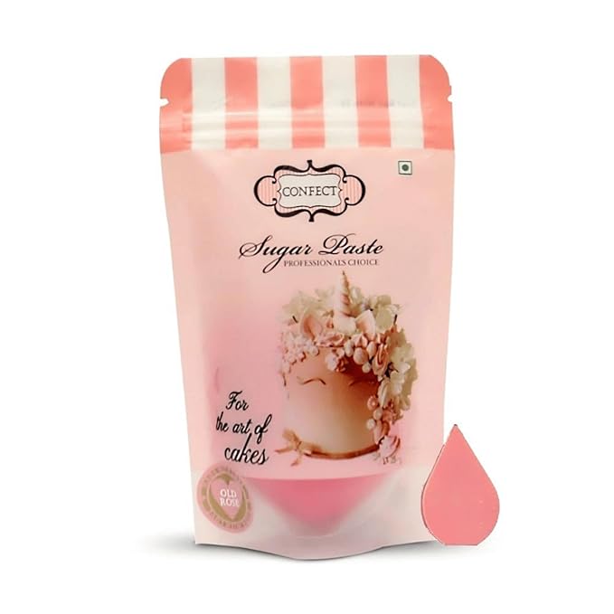 Confect Old Rose Pink Fondant for Cake Decorating Fondant, Smooth & Pliable Icing for Cakes, Cupcakes & Sugarcraft | Vegan, Gluten-Free, Nut-Free, Palm Oil-Free – 8.8 Oz