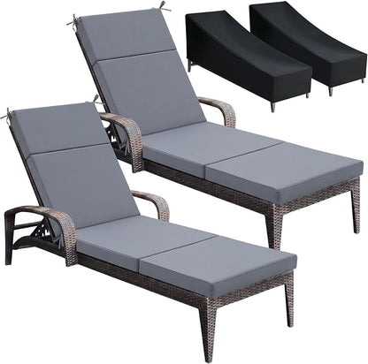 Patelai 2 Set Outdoor Chaise Lounge Cushions by Patelai