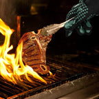 Comsmart BBQ Gloves, 1472 Degree F Heat Resistant Grilling Gloves Silicone Non-Slip Oven Gloves Long Kitchen Gloves for Barbecue, Cooking, Baking, Cutting