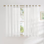 NICETOWN White Linen Sheer Bedroom Curtains 63 inch Length, Grommet Linen by NICETOWN