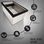 Rattleware Stainless Steel Knock Box | Heavy-Duty Espresso Grounds Container, Welded Bar, Durable and Efficient for Baristas - Quality Coffee Preparation (9.25"x5.5"x4")