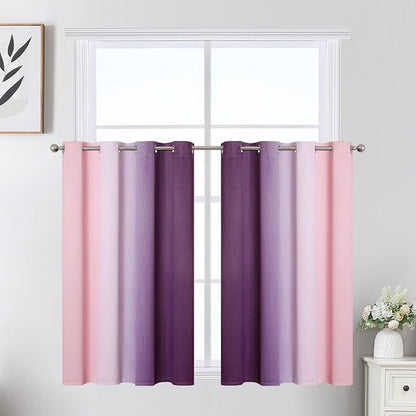 Pink and Purple Ombre Blackout Curtains - Image 2