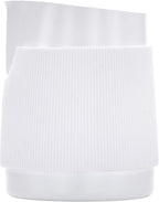 Normcore Handleless Milk Pitcher with Sharp Spout, 18/8 Stainless Steel Milk Frothing Jug, Coffee Latte Frothing Pitcher, Non-stick coating White, 20.3 oz (600 ml)