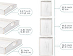 Serving Trays Set of 3 - Ottoman Wood Trays for Entertainment, Food and Decor - Rustic Farmhouse Distressed Wood Finish - Solid White