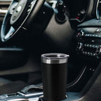 HASLE OUTFITTERS 20oz Tumblers Stainless Steel Mugs with Lid Double Wall Vacuum Insulated Coffee Cups for Cold & Hot Drinks (20oz-Black, 12 Pack)