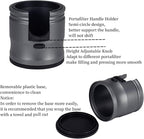 Espresso Tamping Station, Coffee Portafilter Holder, Aluminum Alloy Stand Fit for Most 51mm, 53mm, 54mm and 58mm Portafilter (Round, Grey)