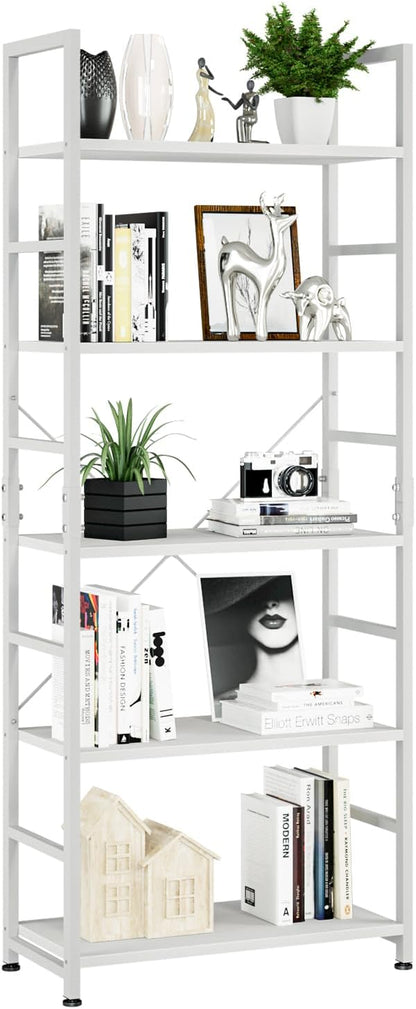 NUMENN 5 Tier Bookshelf, Tall Bookcase Shelf Storage Organizer, Modern Book by NUMENN