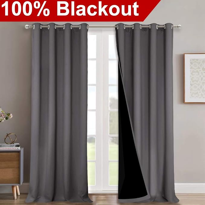 NICETOWN Total Shade Curtains and Draperies, Heavy-Duty Full Light Shading - Image 2