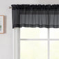 Black Valances for Windows, Modern Solid Mini Small Window Curtains for Cafe by WelvetBLK