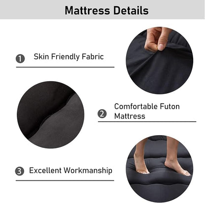 MAXYOYO Cot Japanese Floor Futon Mattress, Single Size Tatami Mat Sleeping Pad - Image 5