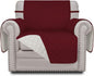 Easy-Going Reversible Couch Cover, Small Chair, Christmas Red/Ivory | Machine by Easy-Going