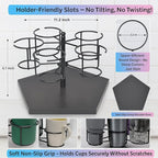 Stanley Cup Holder & Rotating Bottle Organizer – 5-Slot Wood Stand for 20/30/40oz Tumblers, Drinking Glasses, Coffee Mugs, Yeti, Hydro Flask – Countertop & Cabinet Cup Storage Rack