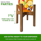 Adjustable Drink Dispenser Holder (6-11 Inch), Water Dispenser Stand - Fit Beverage Dispenser, 1-2 Gallon Glass Water Jar, 3-5 Gallon Water Jug Container, Water Filter Bottle, Water Crock Dispenser