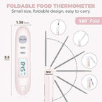 Meat Thermometer Digital - Instant Read Food Thermometer for Cooking Grilling Air Fryer Griddle Probe Kitchen Gadgets Essentials BBQ Grill Smoker Oil Fry Candy Turkey Instant Read Thermometer