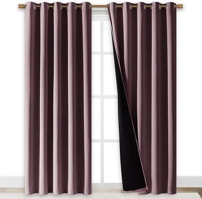 NICETOWN 100% Blackout Window Curtain Panels, Cold and Full Light Blocking - Image 2