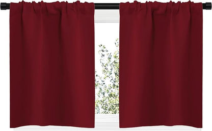 NICETOWN 20 inch Curtains for Small Windows, Thermal Insulated Privacy Short - Image 2
