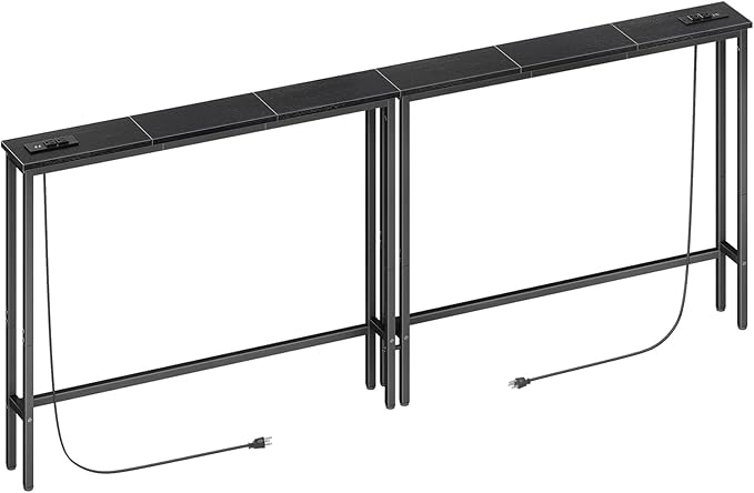 ELYKEN 2 Pack 5.9" Narrow Console Sofa Table by ELYKEN
