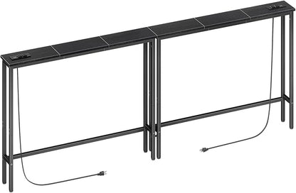 ELYKEN 2 Pack 5.9" Narrow Console Sofa Table by ELYKEN