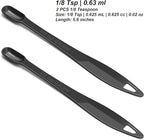 2 Pcs 1/8 Teaspoon (0.63 mL | 1/8 Tsp | 0.63 cc | 1/64 oz) Stainless Steel Single Measuring Spoon, Long Handle Metal Measuring Spoon, Kitchen Gadgets for Cooking & Baking(Black)