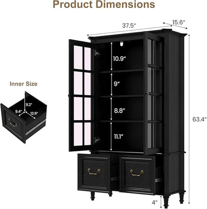 QUW 63" Tall Display Cabinet - Image 3