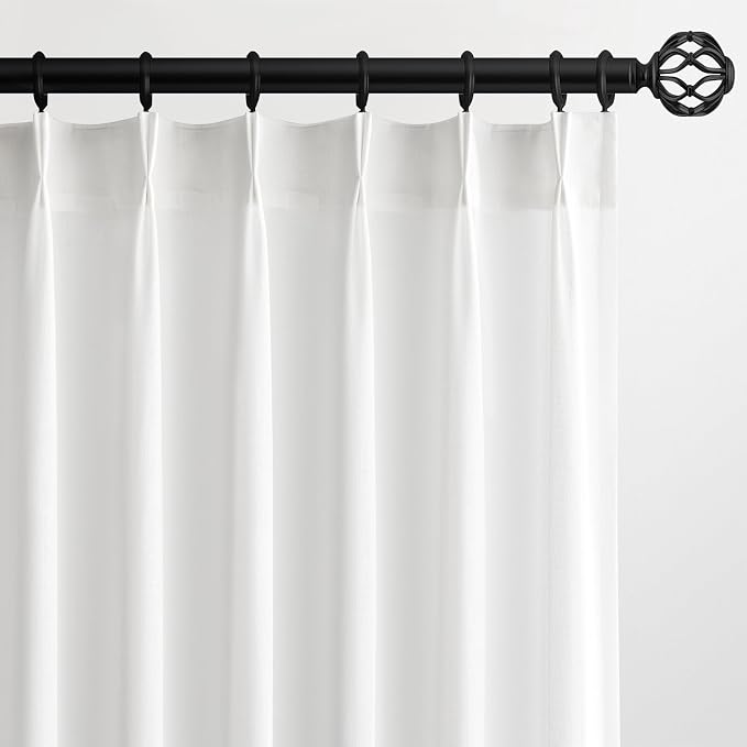 Topfinel Pinch Pleated 63 Inch Curtains 2 Panels by Topfinel
