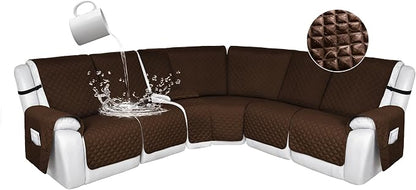 HDCAXKJ 100% Waterproof Reclining Sectional Couch Covers L Shape Recliner Sofa by HDCAXKJ