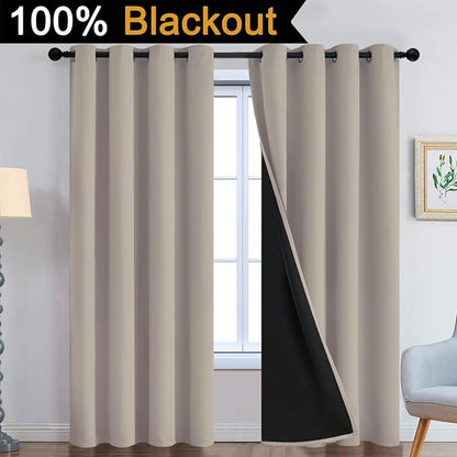 Yakamok Natural Blackout Curtains 90 Inches Long - Image 2