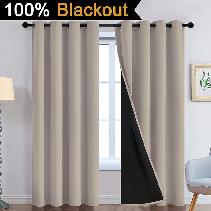 Yakamok Natural Blackout Curtains 84 Inches Long - Image 2
