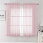 Blush Pink Sheer Curtains 63 Inch Length 2 Panels Set, Rod Pockets Voile by Lecloud