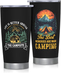 Camping Gifts for Men Women Tumbler 20oz, Camper Gifts Coffee Cups, Camp Essentials, Camp Accessories, Gift for RV Owners, Campsite Outdoors RV Travel Lovers Mug