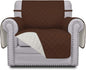 Easy-Going Reversible Couch Cover, Small Chair, Coffee/Ivory | Machine Washable by Easy-Going