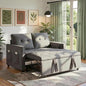 Sofa Bed, Pull Out Couch with Side Pockets, 3 in 1 Velvet Fabric Loveseat by Outdoorchairs