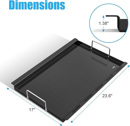"WEBROIL Griddle Inserts Replacement Parts for Charbroil Performance TRU-Infrared 450 3-Burner 463370719 463371719 463371116, Flat Top Griddle Plate for Charbroil Performance 4 Burner Grill Parts"