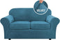 H.VERSAILTEX Real Velvet Plush 3 Piece Stretch Sofa Covers Couch Covers by HVERSAILTEX
