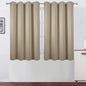 Blackout Curtains 66 x 54 Inch Long Beige Curtains Set of 2 Panels Room by Lemomo