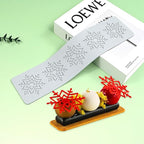 mostsom Silicone Mold 3D Hollow Out Lace Mold 3D Cake Christmas Snowflakes Silicone Mould Fondant Chocolate Stencil Border Bakeware Cake Decorating (M_ Snowflower)