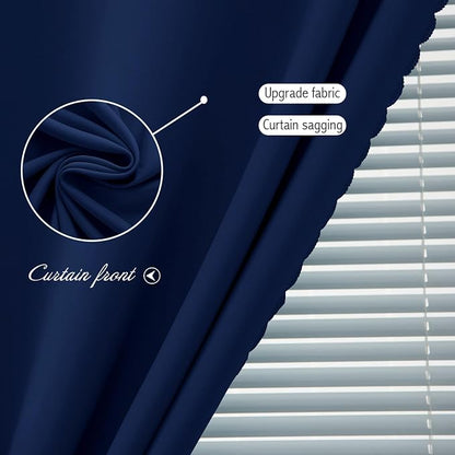 Thermal Blackout Curtains with Self-Adhesive Tape, No Rod No Drill Easy Install - Image 6