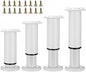 4PCS Adjustable 7.08-12.2 Inch Metal Furniture Legs White Furniture Replacement by SWTOOL