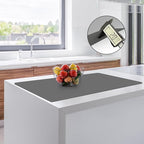 2MM Thick Silicone Countertop Mat, 35.4"x 23.6" Silicone Mats for Kitchen Counter, Nonslip Heat Resistant Mat, Large Kitchen Counter Mats, Waterproof Countertop Protector, Dark Gray