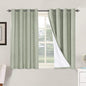 H.VERSAILTEX Linen Blackout Curtains 45 Inches Long 100% Absolutely Blackout by HVERSAILTEX