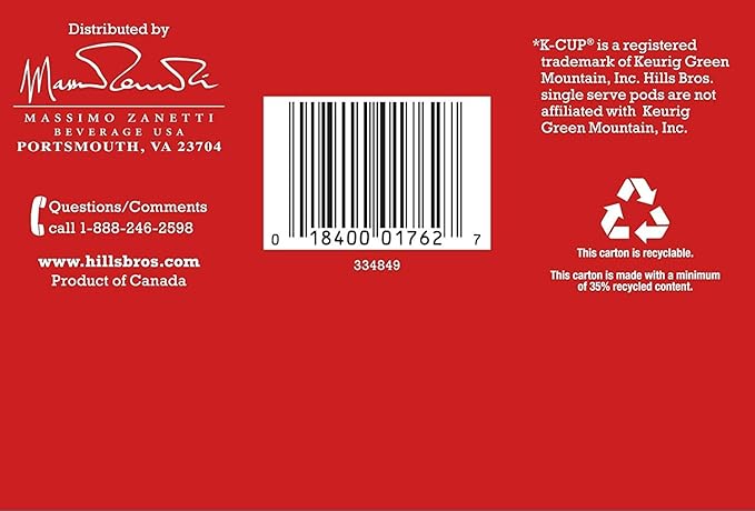 Hills Bros Single Serve Coffee Pods,Gourmet, Medium Roast, 12 Count-Keurig Compatible, Roasted Arabica Coffee, Smooth, Balanced Coffee, Subtle Chocolate Flavor
