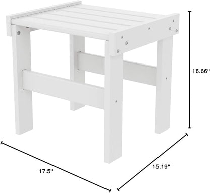 Castaway Living White Nest Side Table, Constructed of Eco-Friendly Durawood - Image 2