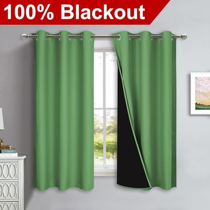 NICETOWN 100% Blackout Short Curtains - Image 2