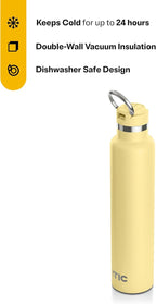 RTIC 26oz Journey Bottle Metal Stainless Steel Vacuum Insulated, BPA Free, Reusable, for Water, Hot and Cold Drinks, Travel, Sports, Camping, Sunlight