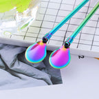Straw Spoon, 8PCS 8.5inch Rainbow 18/8(304) Stainless Steel Metal Straws Reusable + 2 Brushes