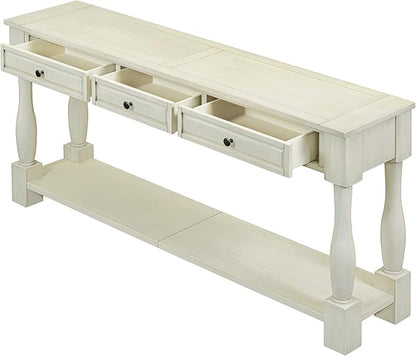 Knocbel 64 Inch Long Antique Entry Console Table - Image 13